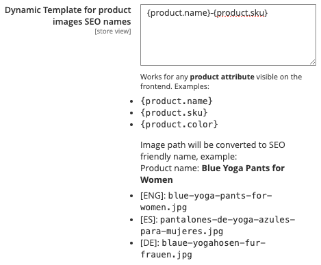 Dynamic Templates for SEO Images URLs