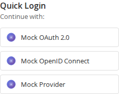 Sign-in buttons on the Luma login page